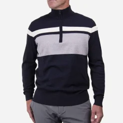 Men KJUS Men'S Stripe Sweater Half-Zip